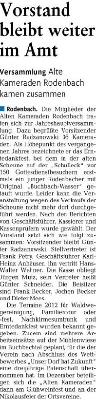 2012 Bericht Jahreshauptversammlung RZ