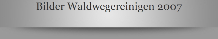 Bilder Waldwegereinigen 2007